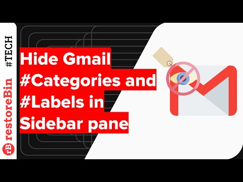 Show and Hide Gmail Categories Tabs and Sidebar Label in Gmail UI