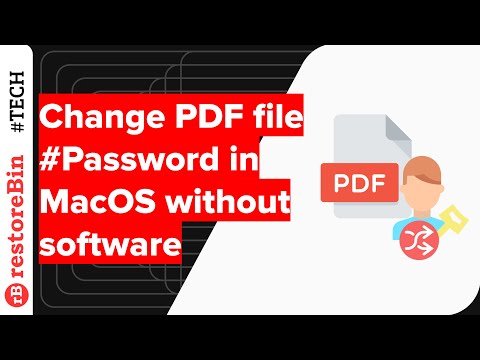 How to change PDF password in Mac OS without any software?