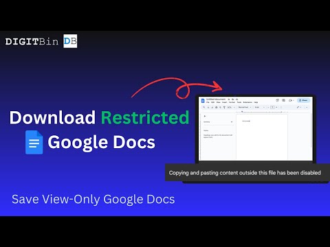 Download View-Only Google Docs (2025): Copying and Pasting has been Disabled