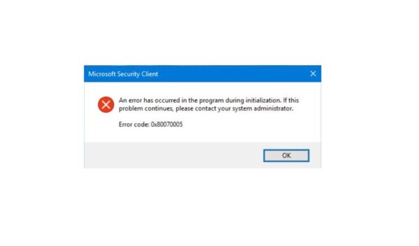 0x80070005 Error Fix