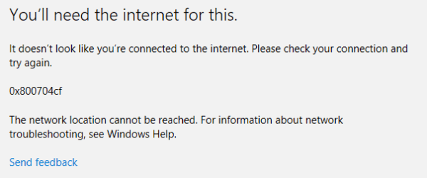 0x800704cf Error Code