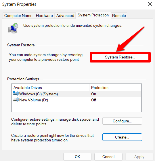 System Restore