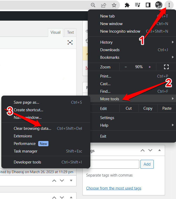 How to Fix ChatGPT Network Error on Long Responses? 5 "More tools" and then "Clear browsing data