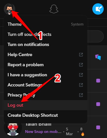 How to Fix Snapchat Web Not Working on Chrome? 7 Log Out