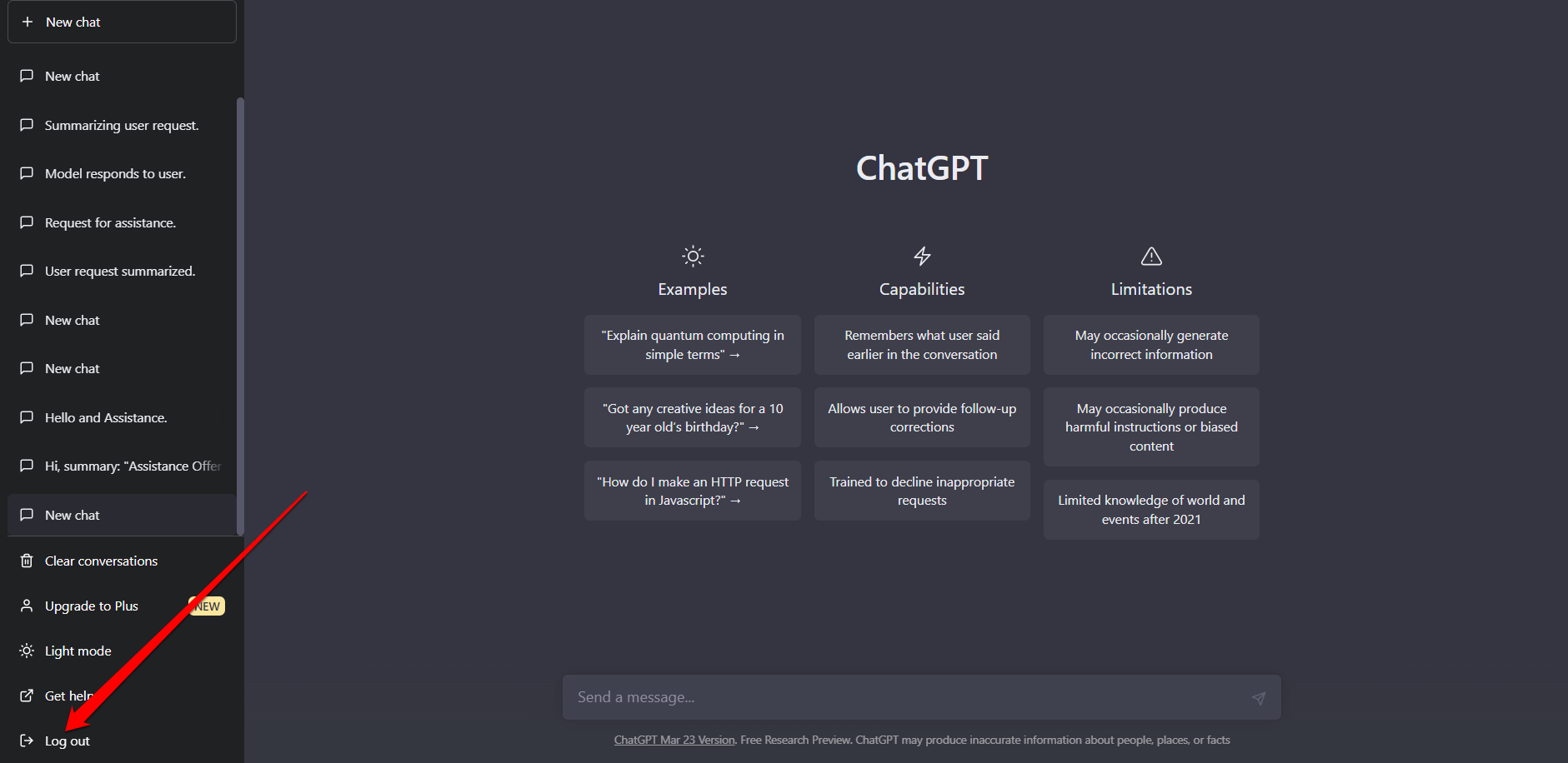 How to Fix ChatGPT Network Error on Long Responses? 7 Log Out