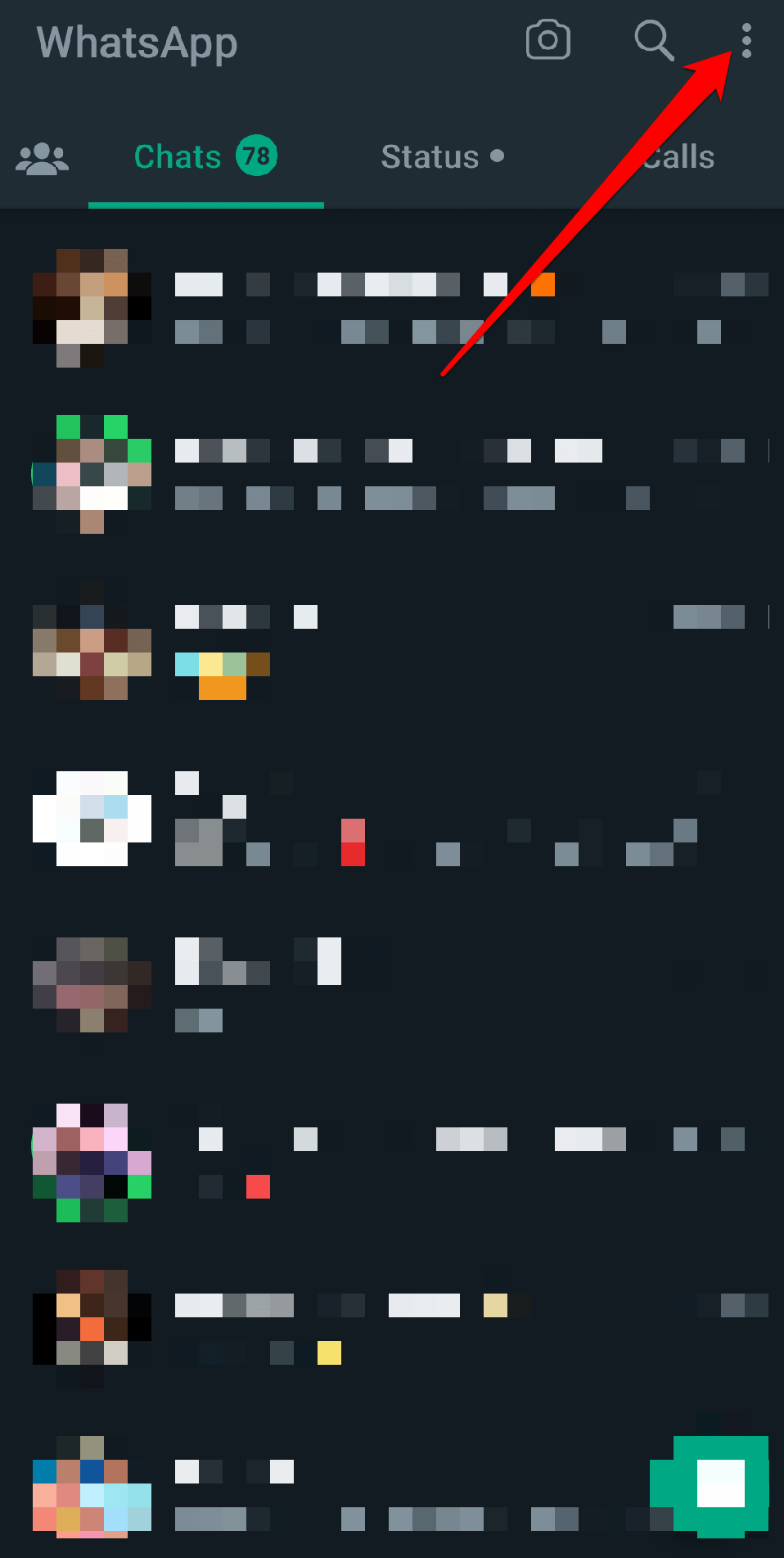 Tap the three dots icon (More Options) at the top-right corner of the screen.