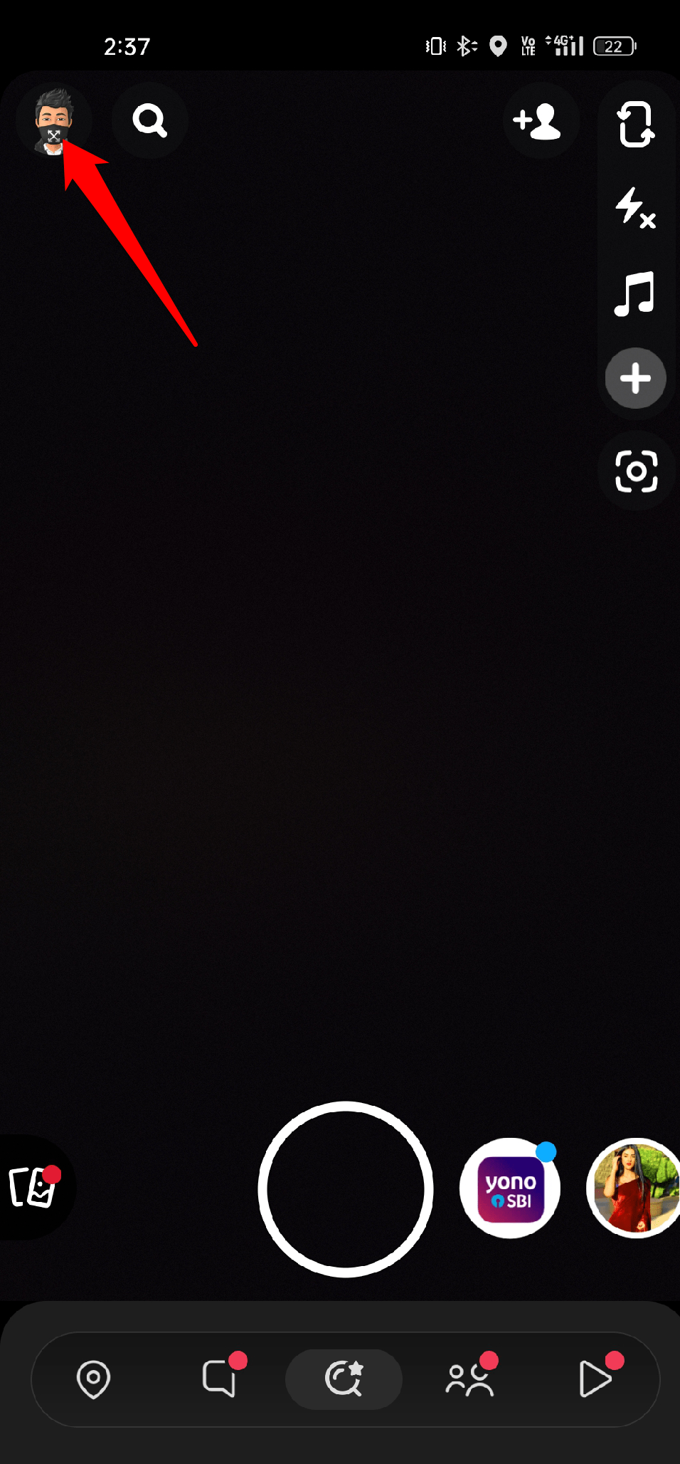 How to Permanently Delete Snapchat Account? 2 Tap on the profile icon located in the top-left corner