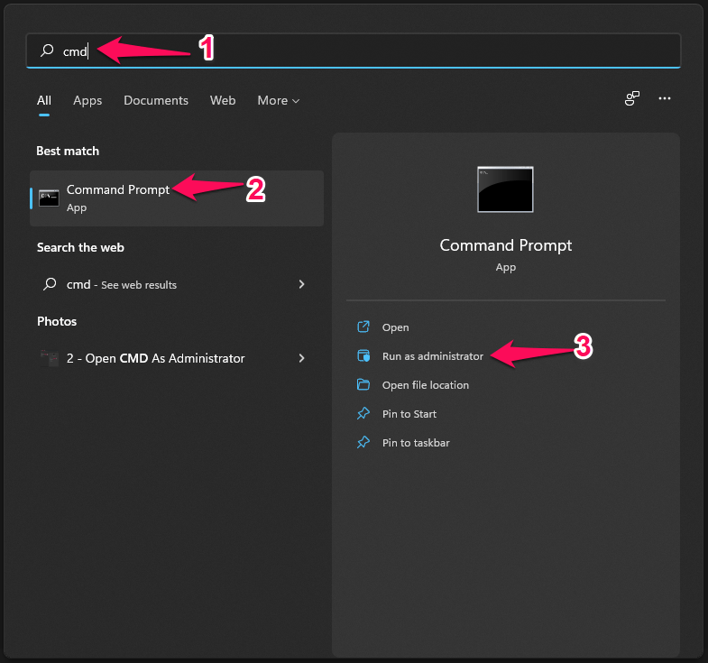 How To Fix System Service Exception BSOD Error in Windows 11? 17 1 - Open CMD as administrator