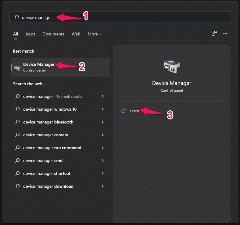 Easily Fix Realtek Audio Console 'Cannot Connect to RPC Service' in Windows 11 3 1 - Open Device Manager