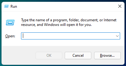 (1) Open RUN Application