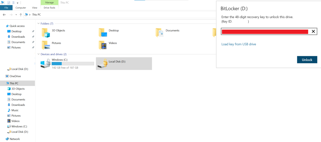 FIX: BitLocker Key Error - 'Enter the Recovery Key for this Drive in Windows 11 19 11 - Enter The Recovery Key