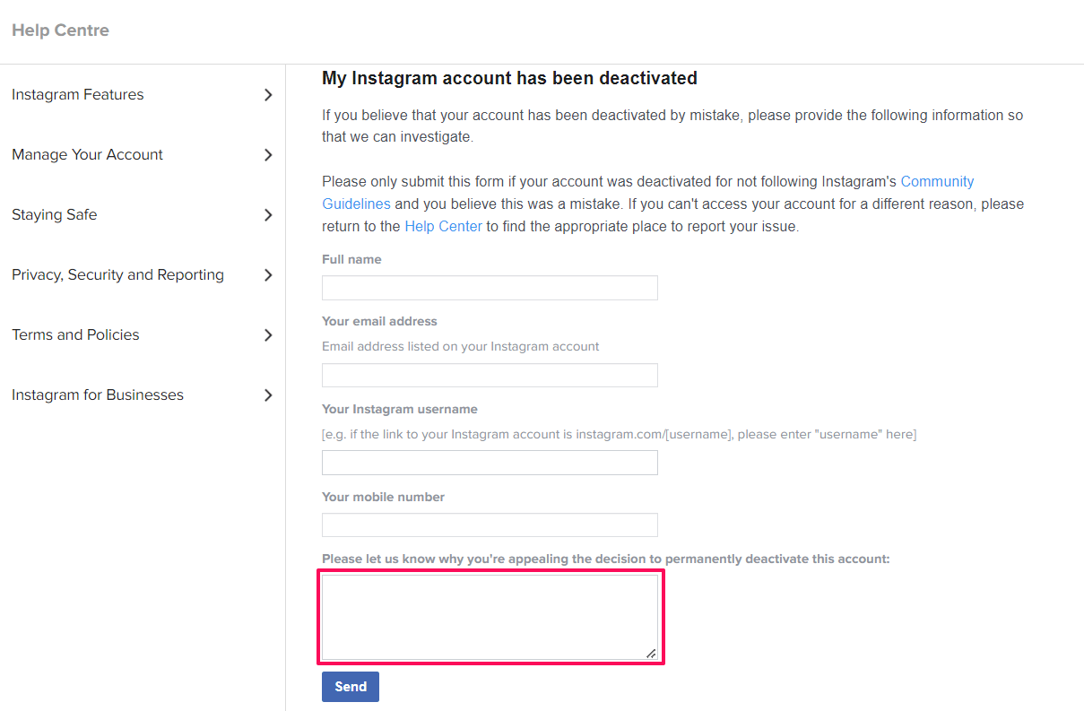 How to Fix 'Your account has been Disabled for Violating Our Terms' on Instagram? 7 How to Fix 'Your account has been Disabled for Violating Our Terms' on Instagram? 2