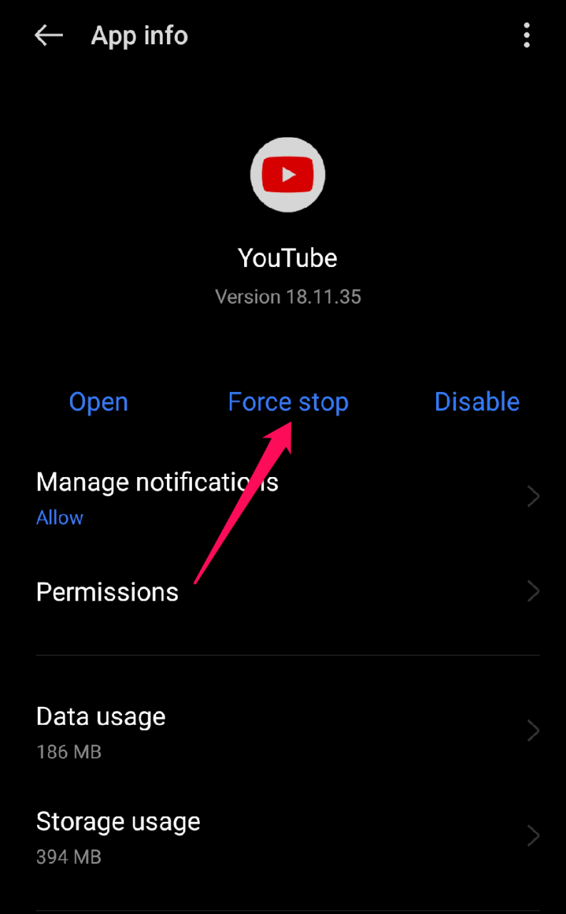 How to Fix "There Was a Problem Signing in to Your Account" Error on YouTube for Android? 4 Force Stop