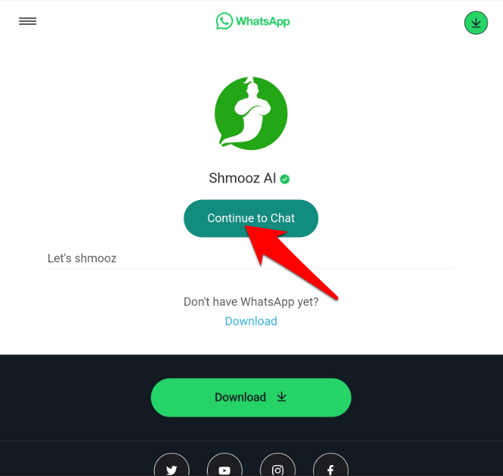 How to Use ChatGPT in WhatsApp? 10 Press The continue button