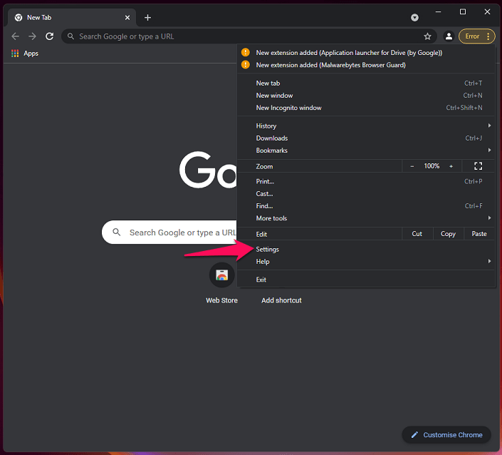 How to Fix Roblox Code Error 279? 8 (2) Choose Settings