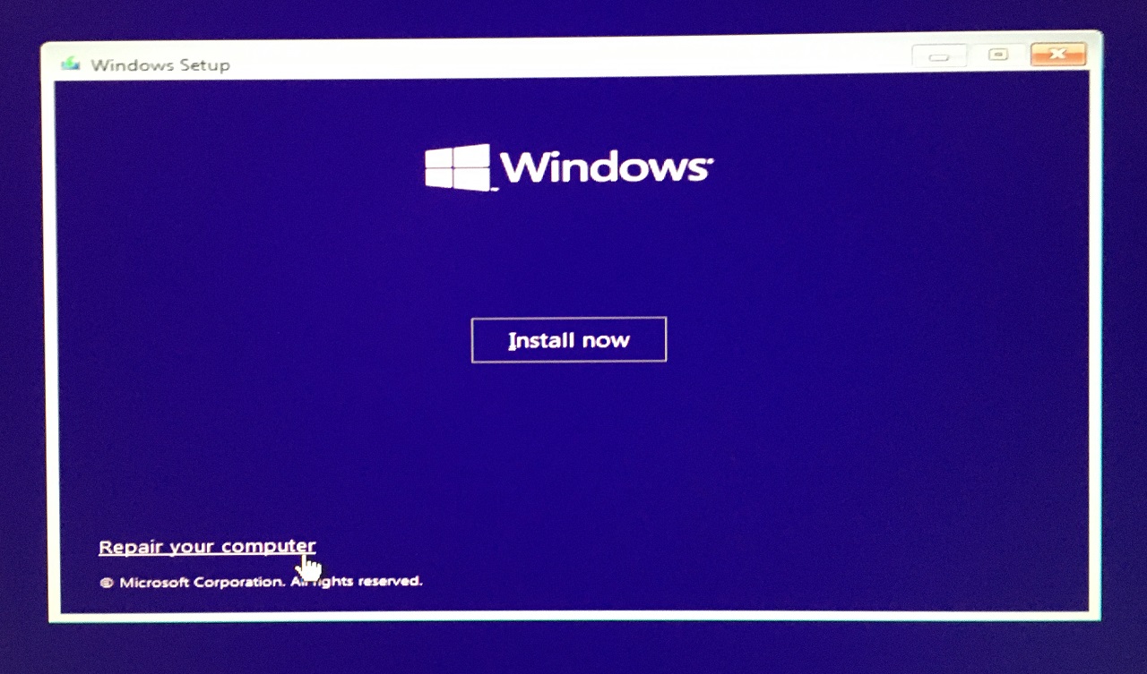 2 - Click Repair Your Computer