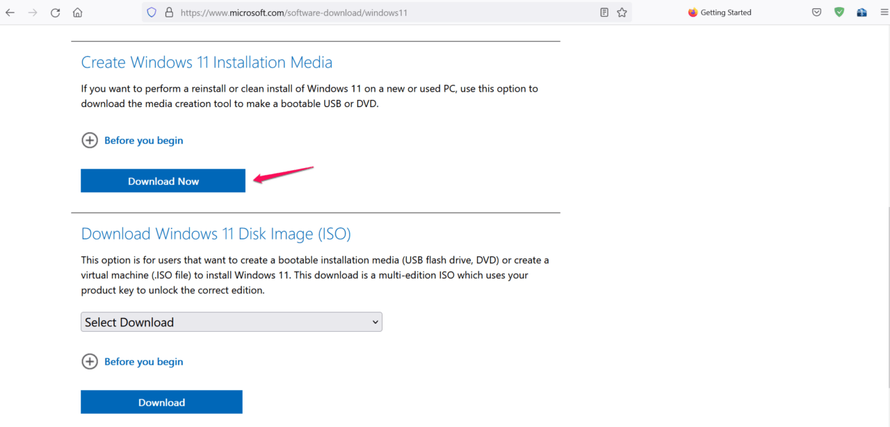 2 - Download Windows 11 Installation Media Tool