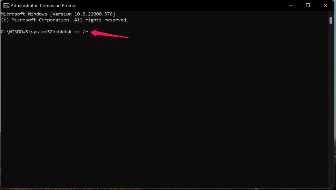 How to Fix PAGE_FAULT_IN_NONPAGED_AREA in Windows 11? 3 2 - Enter The Command