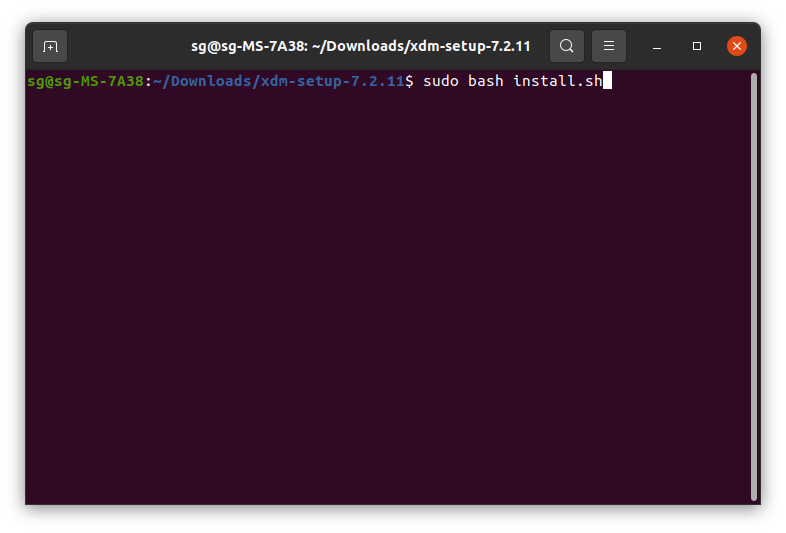 (2) Enter the command along with the file name