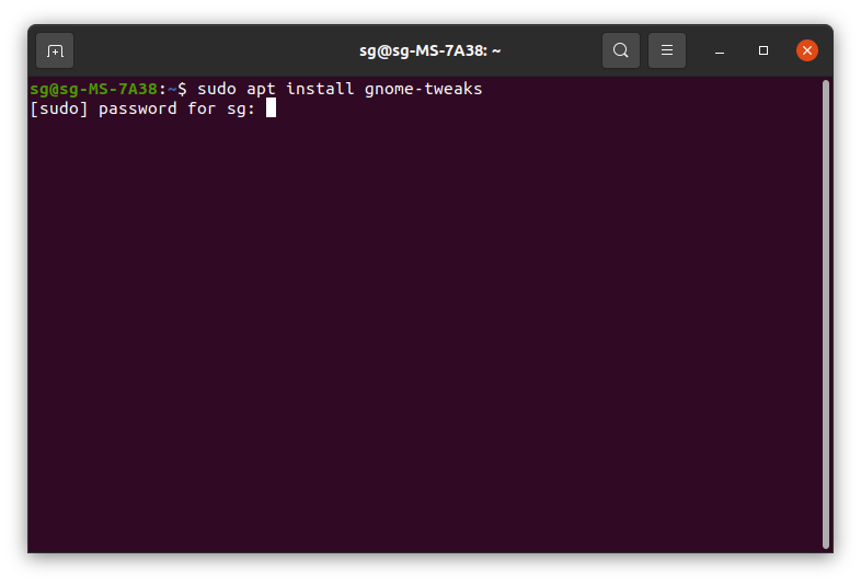 How to Disable Animations in Ubuntu? 3 (2) Enter the password to confirm installation