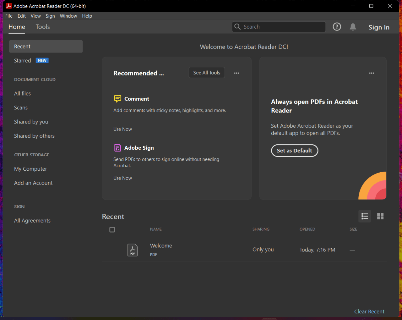2 - Open eBook in Adobe Acrobat in Windows