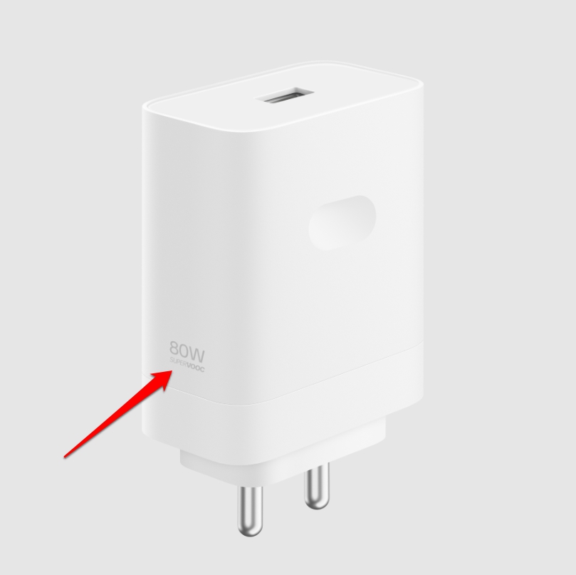 A 80W supervooc charger from OnePlus