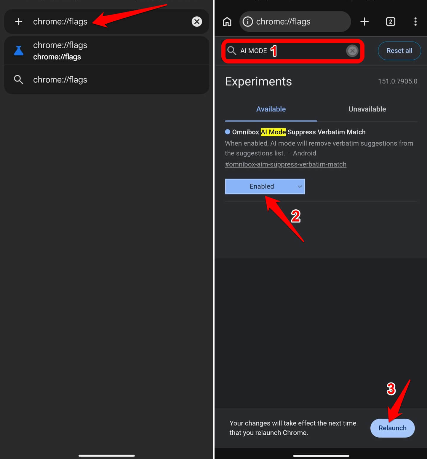 AI mode flag on Chrome canary