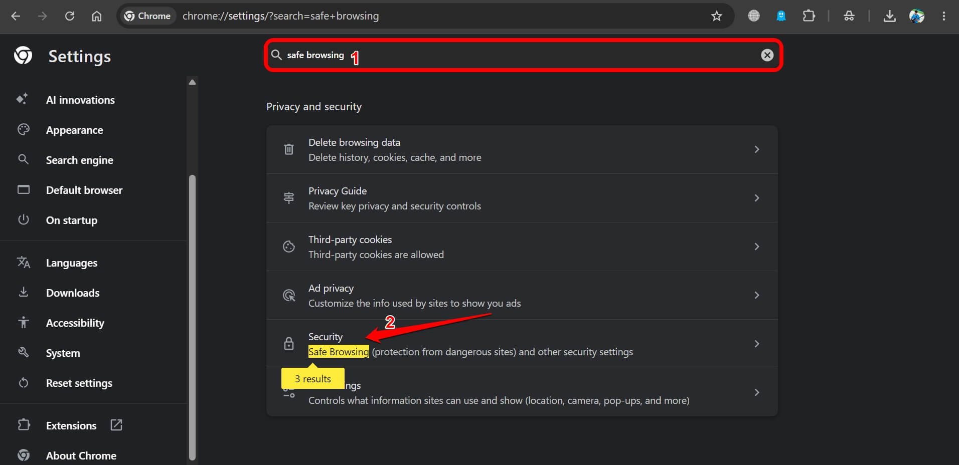 Chrome safe browsing