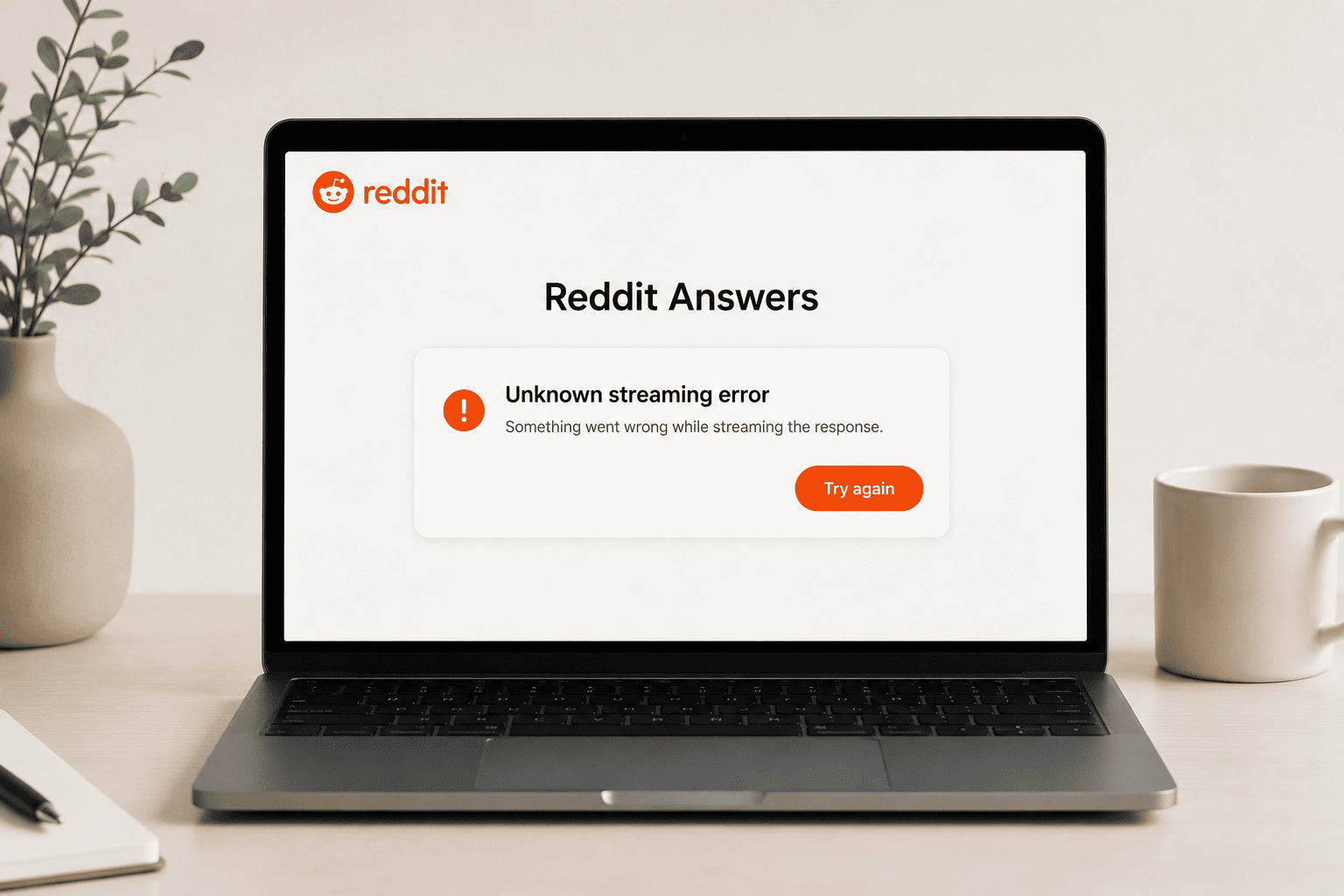 Reddit Answers throws an 'Unknown streaming error'