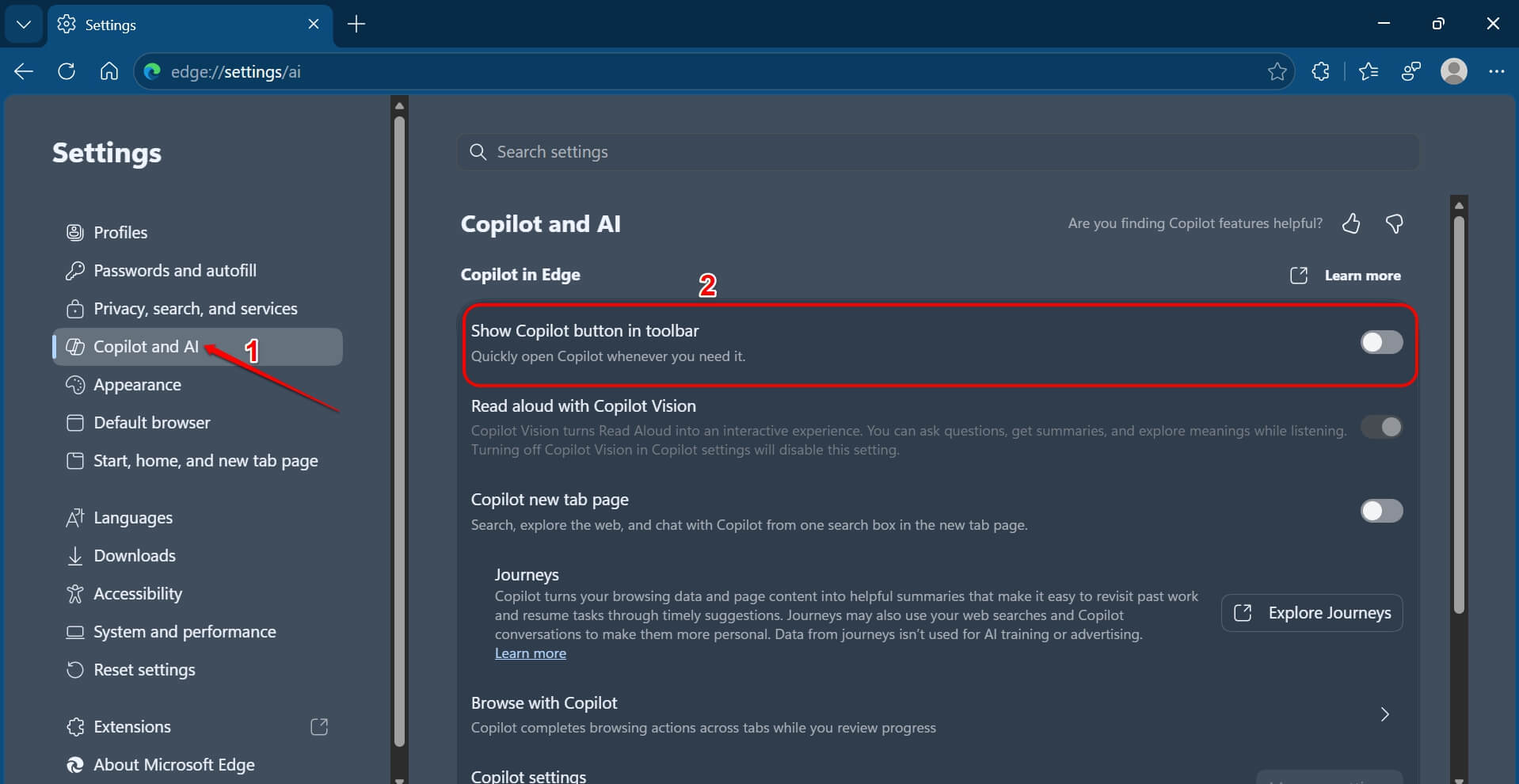 Switching from Chrome to Edge on Windows took longer than I expected 9 disable copilot on Edge browser