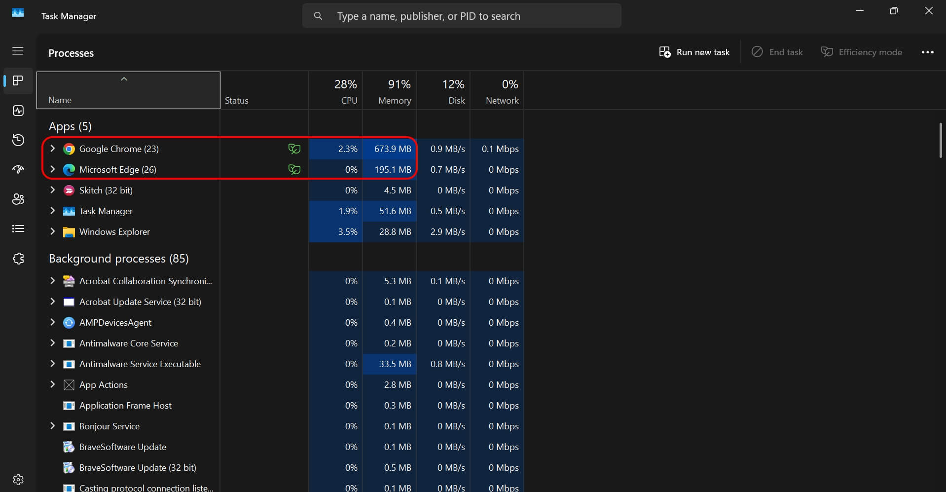Switching from Chrome to Edge on Windows took longer than I expected 8 google chrome vs microsoft edge memory consumption