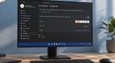 windows 11 screen tint feature