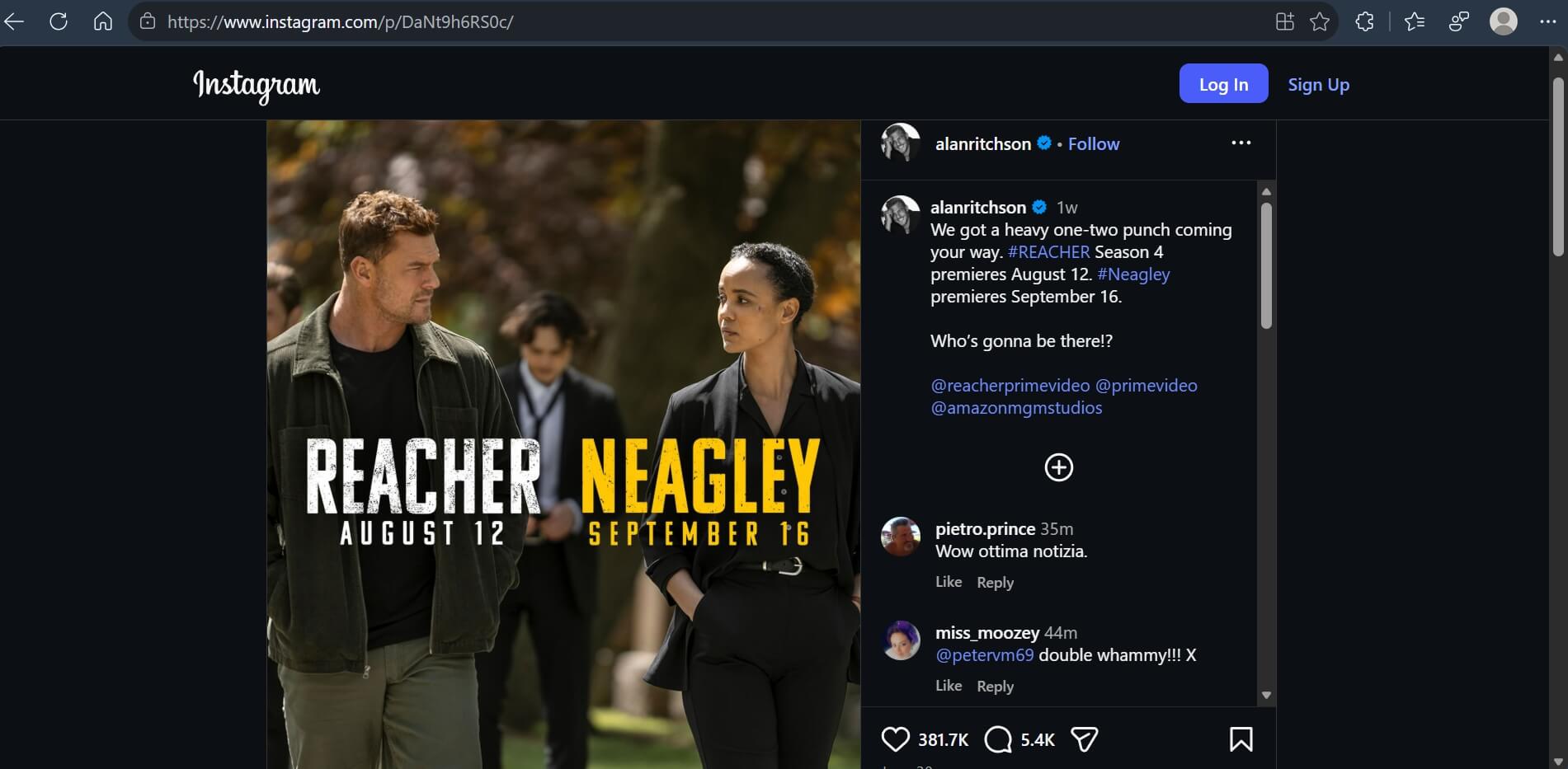 Alan ritchson reacher season 4
