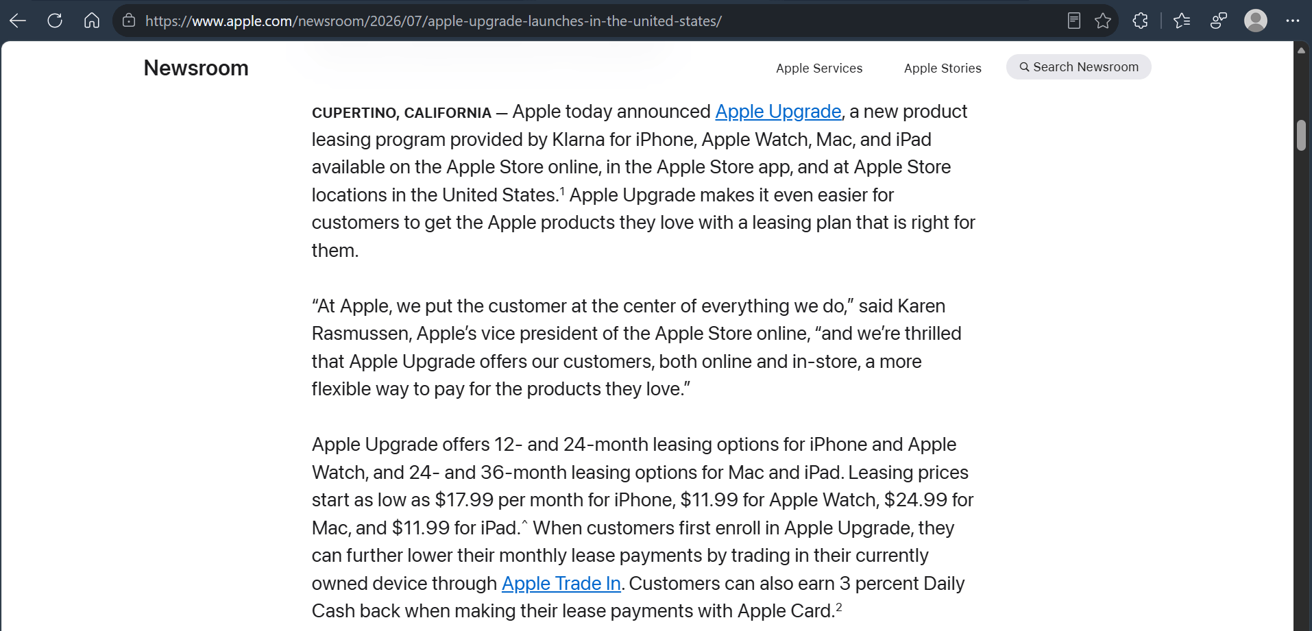 Apple Upgrade program 2026