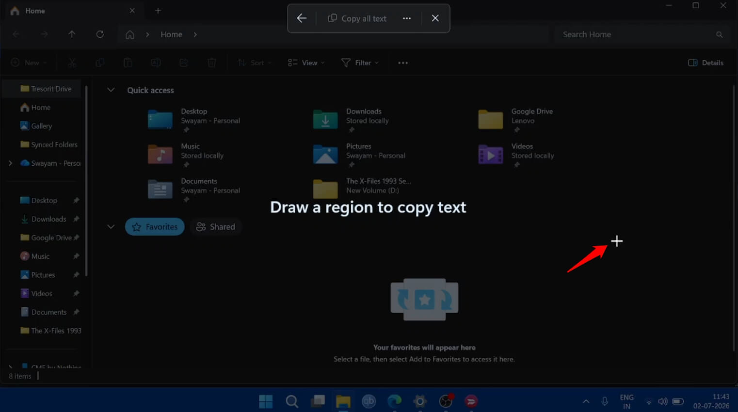 how to use the windows 11 text extractor feature