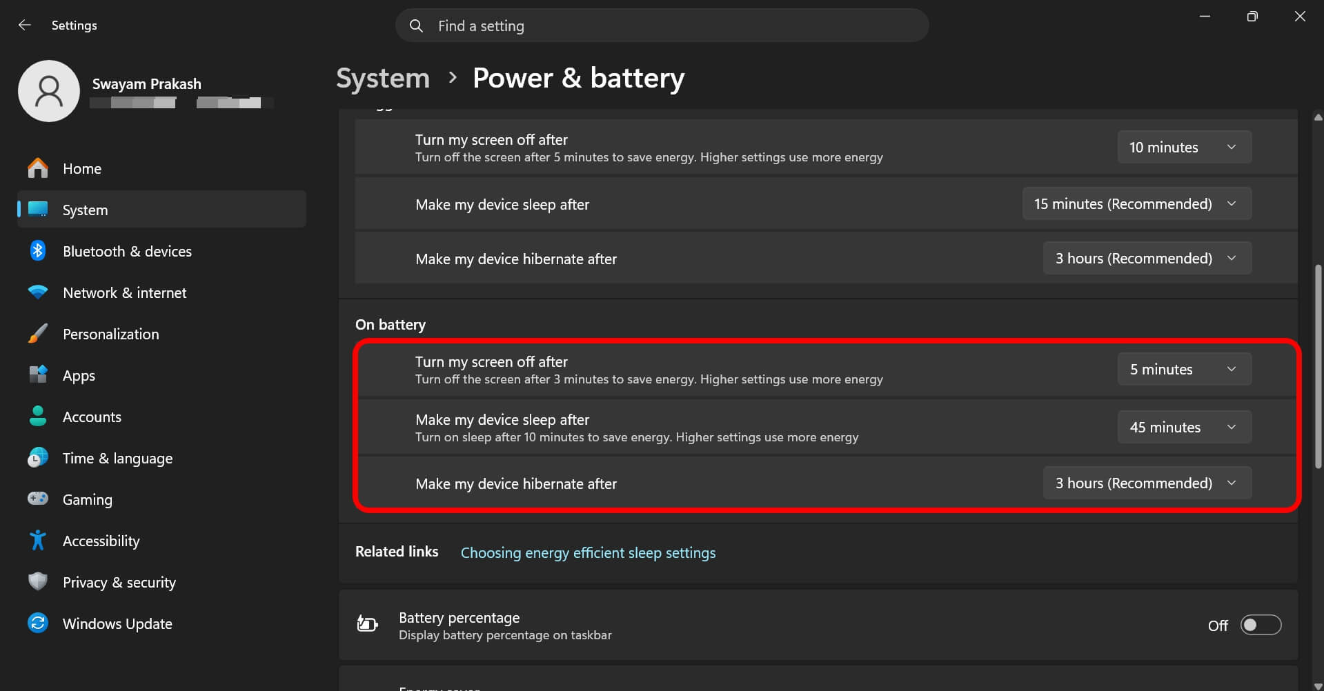 I tested every Windows 11 battery saving trick and only these ones worked 10 windows 11 screen off timer settings