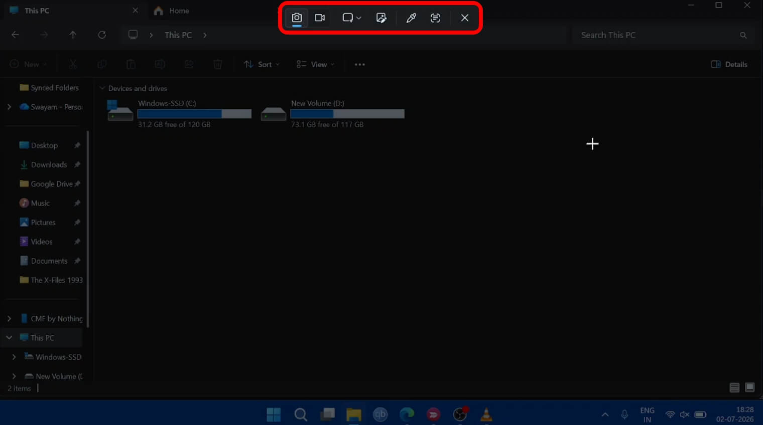 windows 11 snipping tool screen