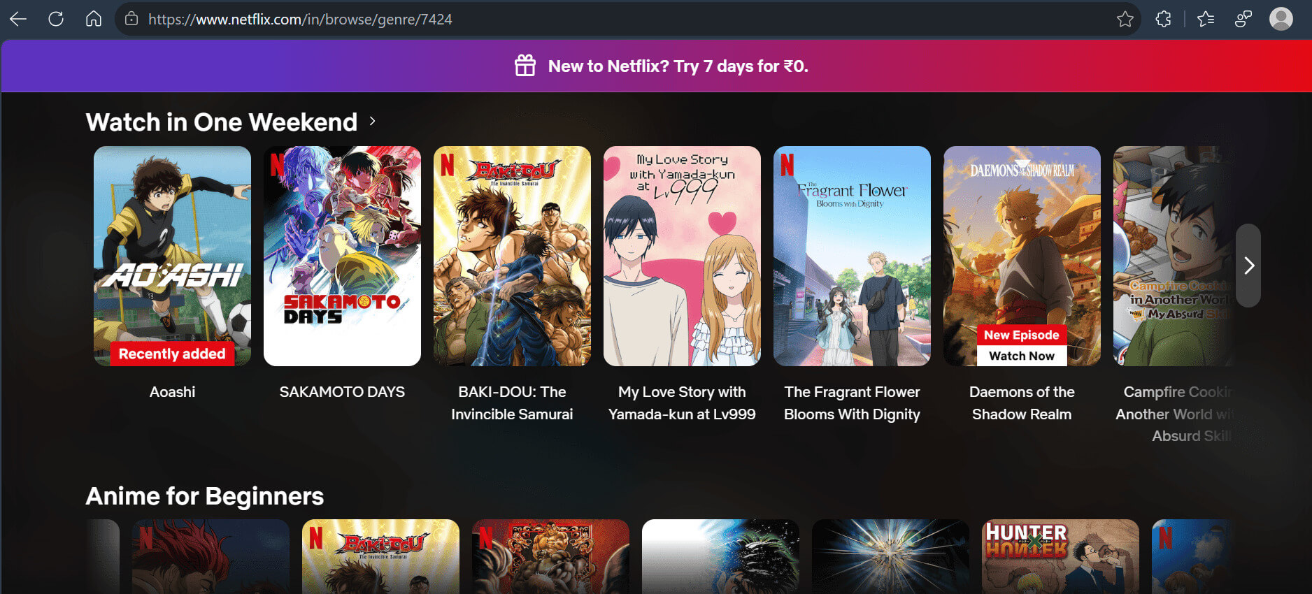 Anime shows on Netflix