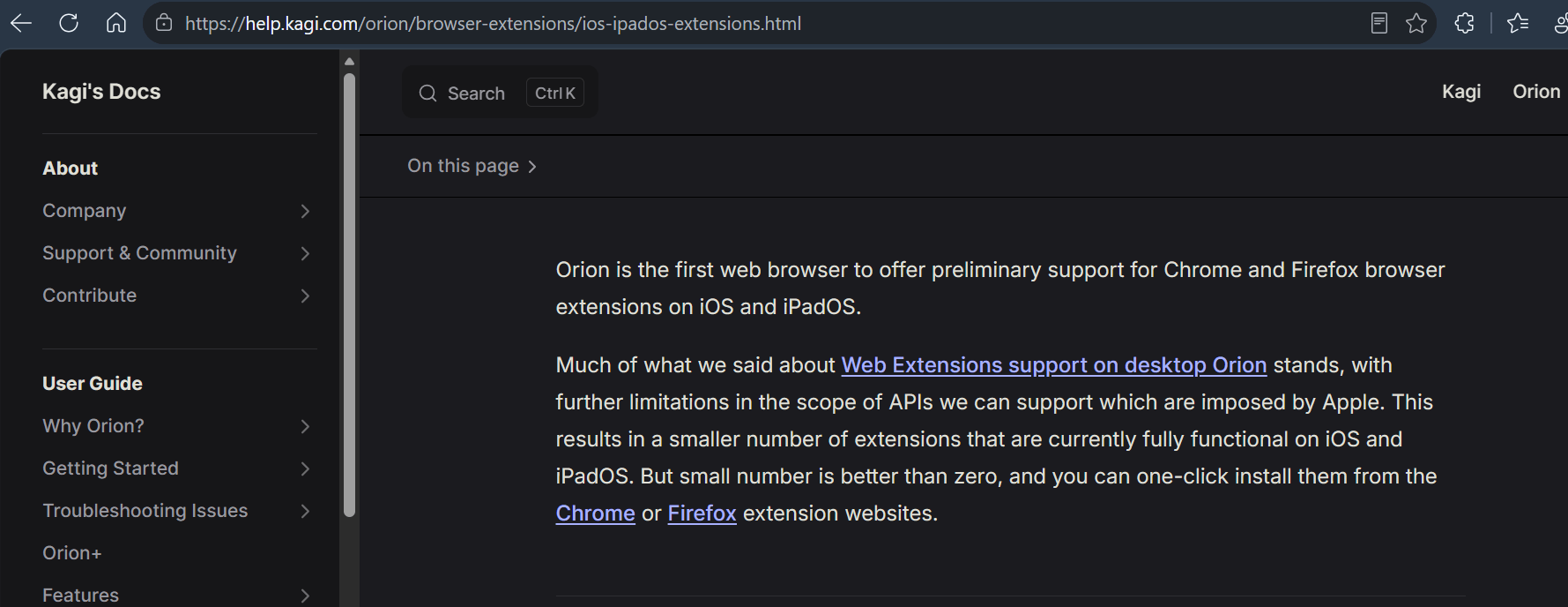 I can finally use Chrome extensions on my iPhone and it changed how I browse 2 Orion browser by Kagi for iOS