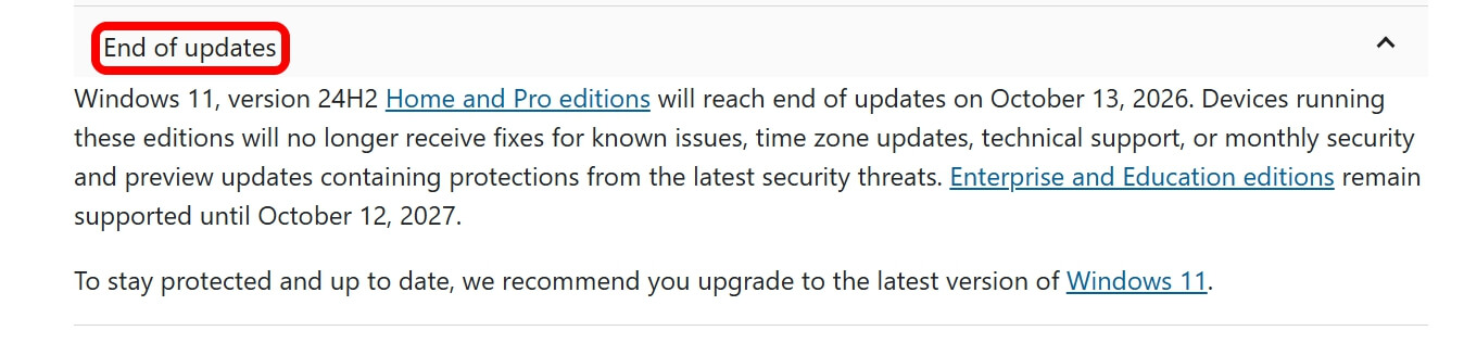 Windows 11's August update quietly fixed a File Explorer detail I never realized bothered me 7 end of Windows 11 24H2 update lifecycle 2026