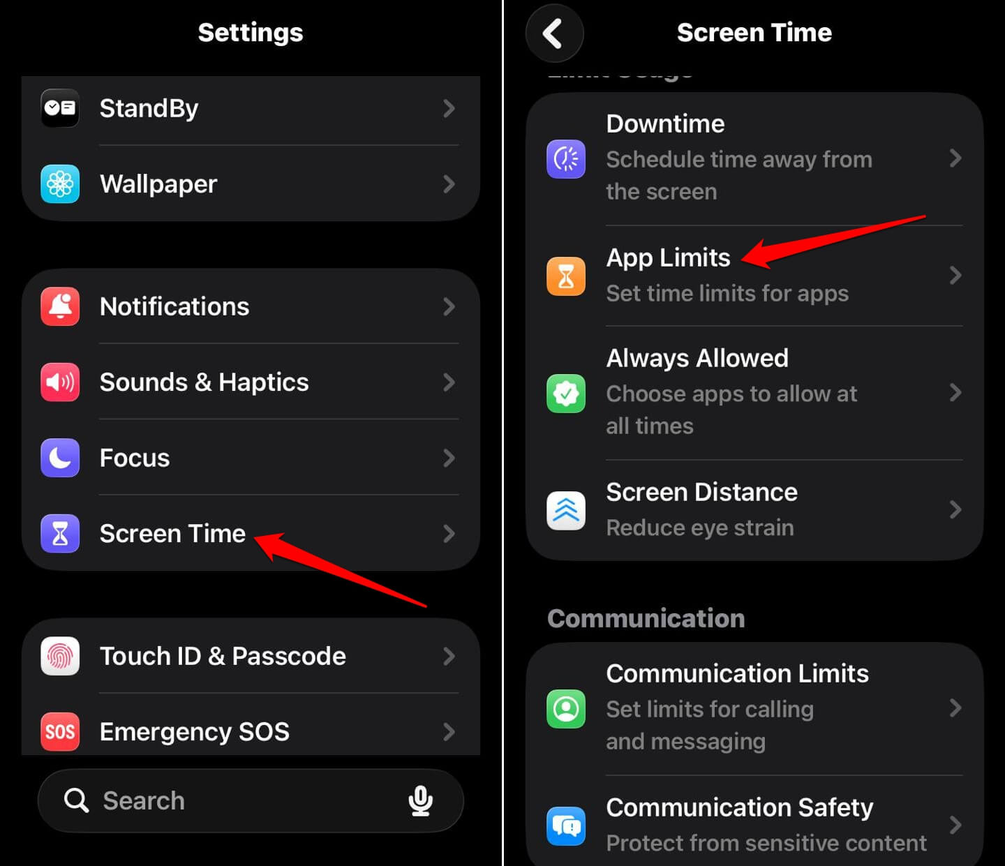 iOS App Limits feature iPhone