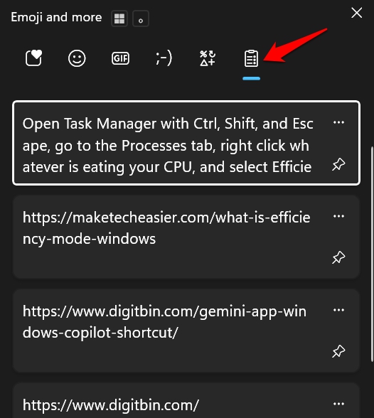 Windows 11 has been quietly hiding these features in plain sight 2 Keyboard shortcut to view the Windows clipboard