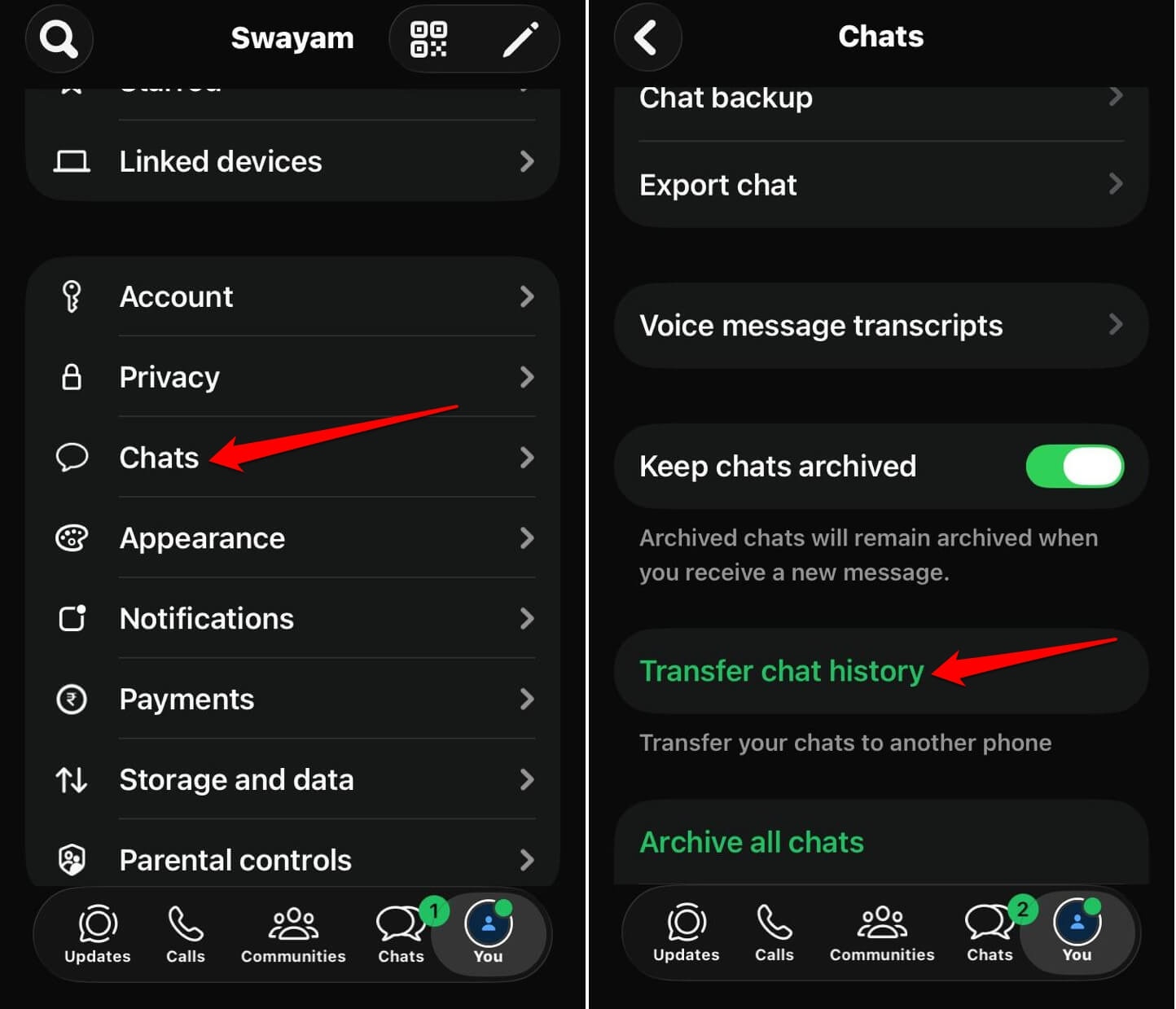 I switched phones and thought I would lose five years of WhatsApp chats. I did not. 3 how to transfer Whatsapp chats history from iPhone