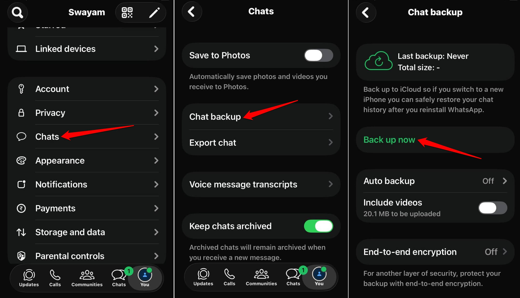 I switched phones and thought I would lose five years of WhatsApp chats. I did not. 7 take backup of WhatsApp chat on iPhone