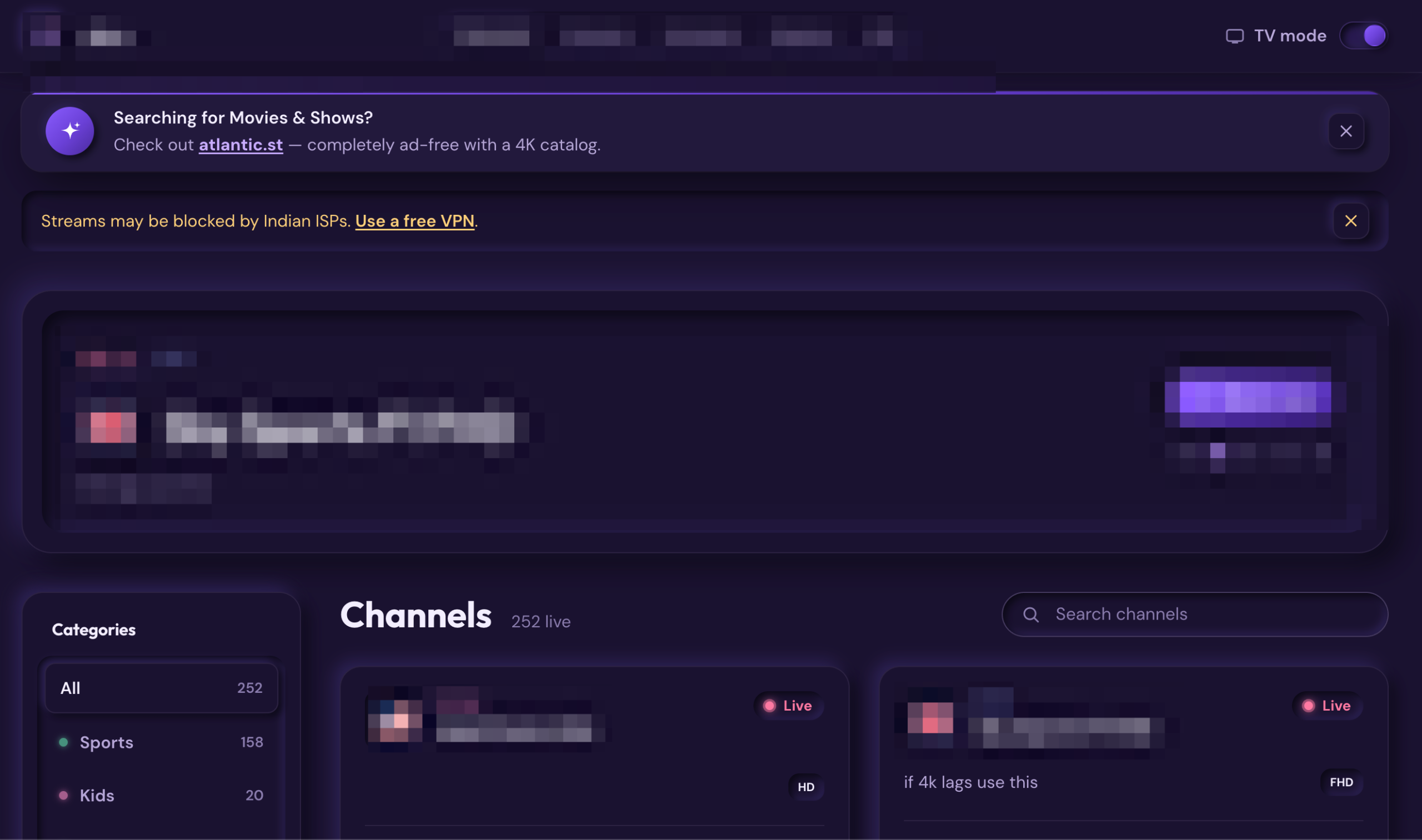 Screenshot of zlive.st
