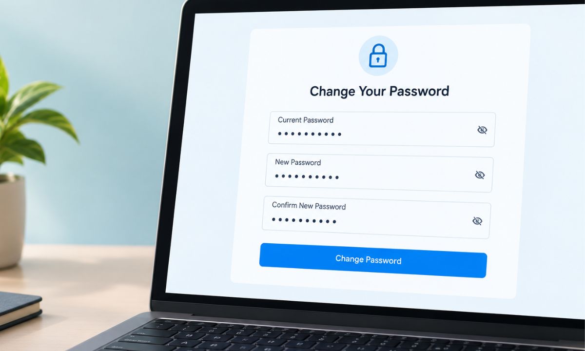 change password screen