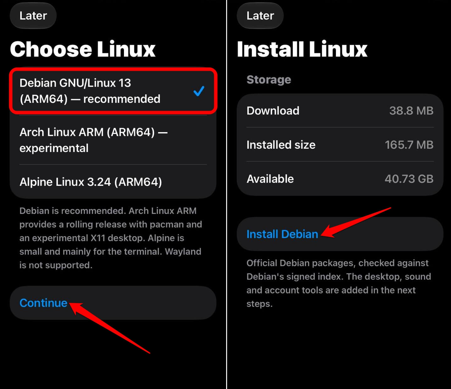 install Debian Linux on iPhone iOS 27