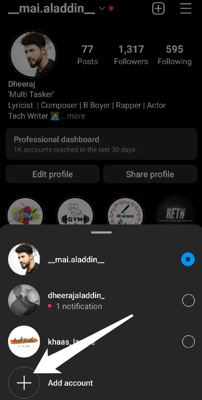 Fix Instagram: Your Post Goes Against Our Community Guidelines 12 ADD ACCOUNT