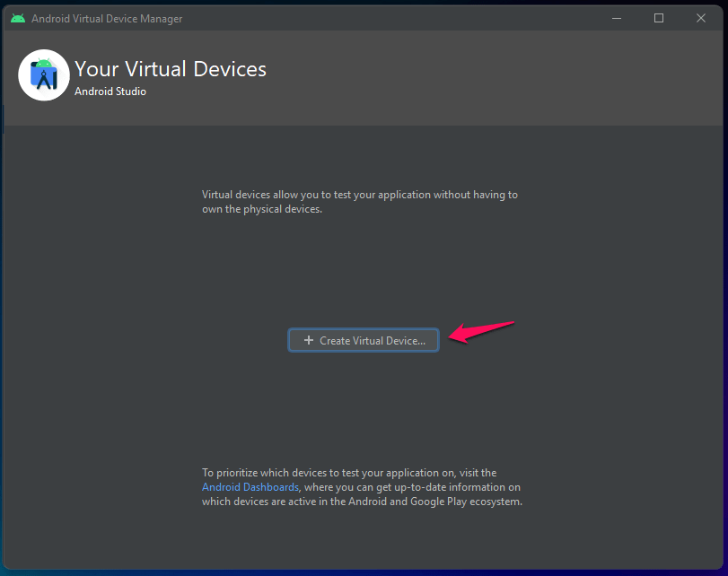 (3) Click Create Virtual Device