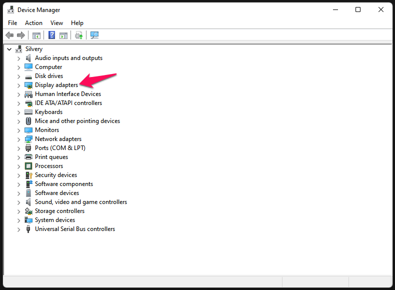 How To Fix System Service Exception BSOD Error in Windows 11? 8 3 - Click Display Adapters